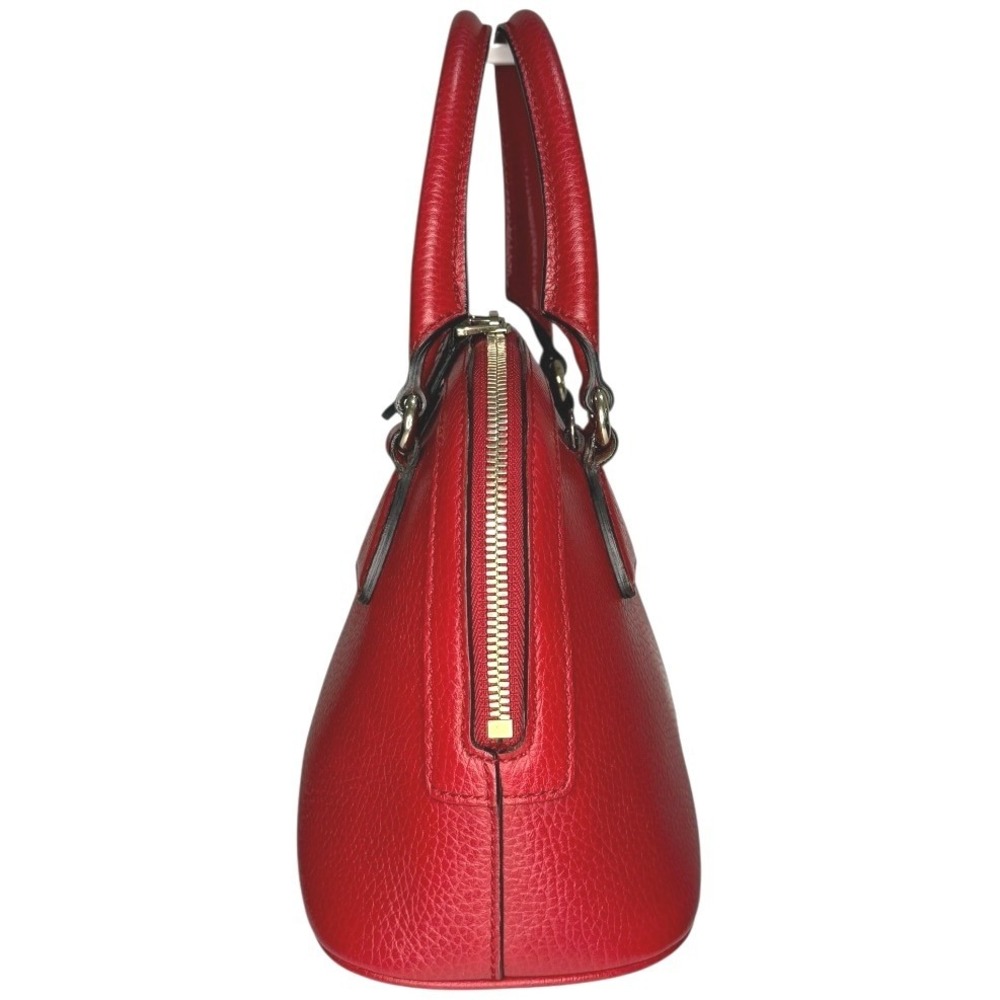 Gucci Red Leather Dome Satchel Crossbody Bag w Strap & Dust Bag | Excellent - Picture 5 of 14